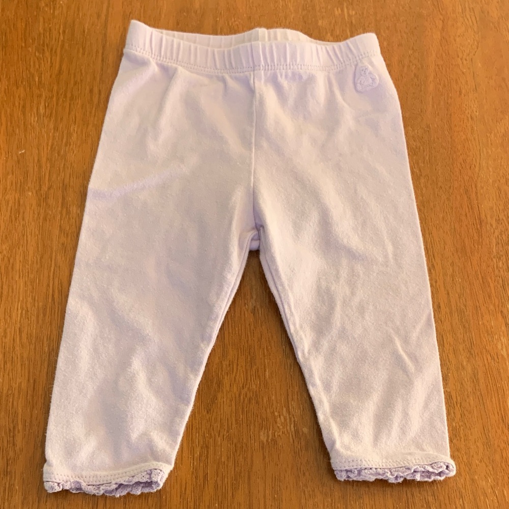 🍓3/$10 GAP Light Lavender Baby Leggings size 3-6m
